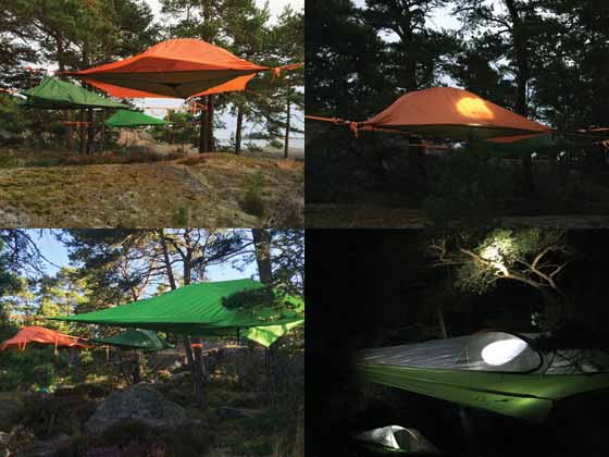 Tree Tents for Self-guided Sea Kayaking in St Anna and Gryt