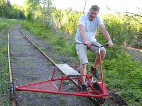 Railway cycle trolley