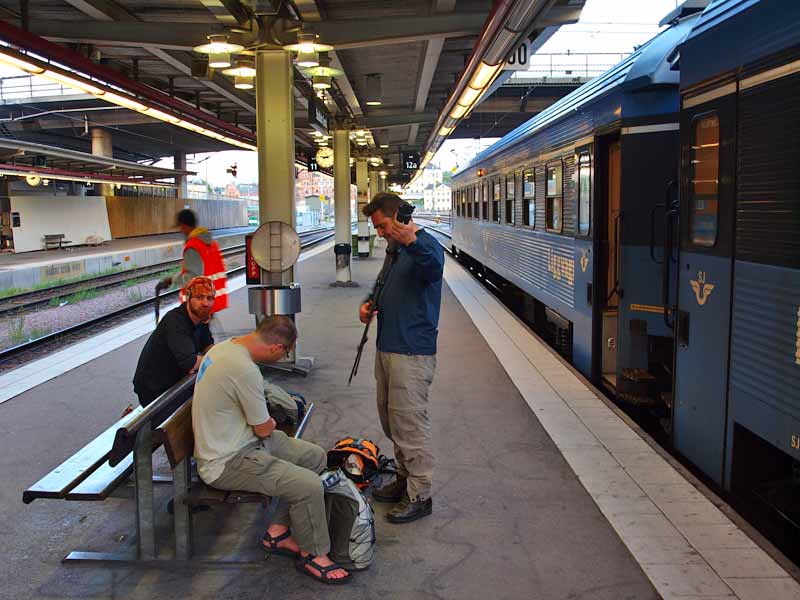 Railway platform in Sweden