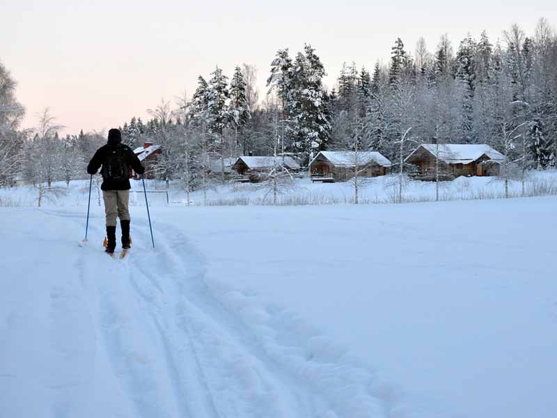 Winter Log Cabin Escape in Värmland