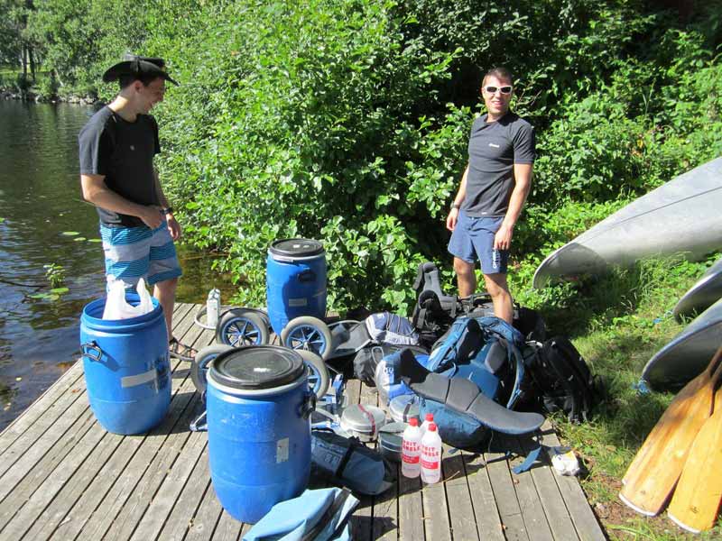 Storing food and personal items for your canoe tour