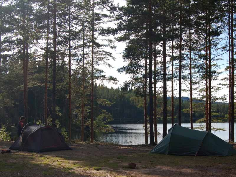 Wild camping along the route