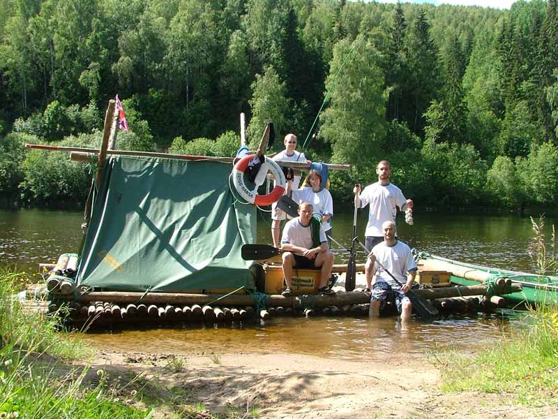 Timber rafting in Sweden