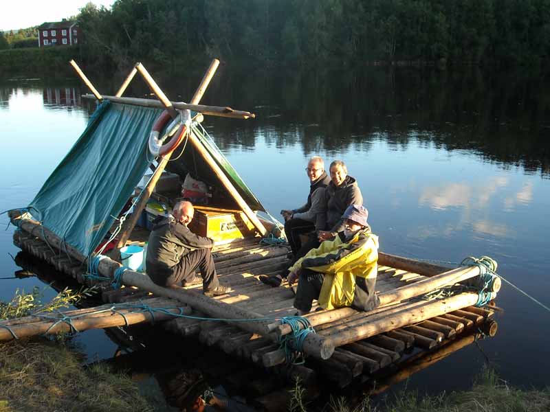 Timber rafting is ideal for groups of friends