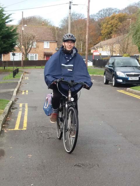 Cycling with the People's Poncho does have some limitations