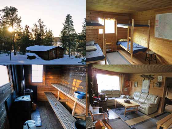 Wilderness cabins for dog sledding