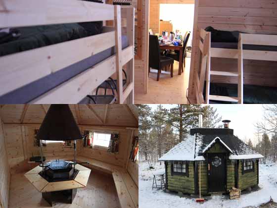 Cabin during dogsled tour