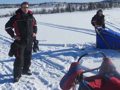 Winter clothing for dog sledding in Lapland