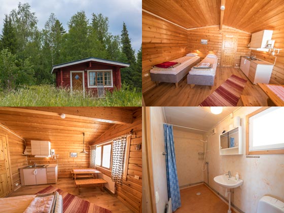 Two-person chalets at the camp