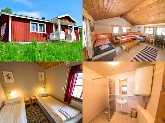 Four-person chalets at the camp