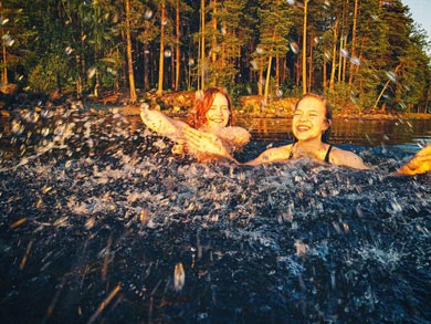 There are wonderful opportunities for wild swimming during the week | Photo: AKA
