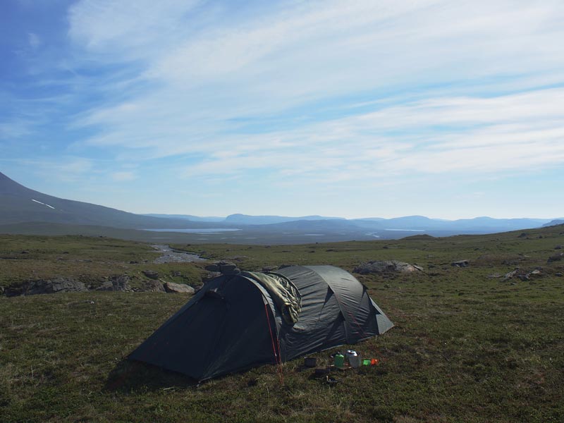 Wild camping in northern Scandinavia
