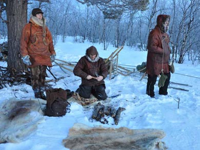 Stopping for lunch while out sledding | Photo: EH