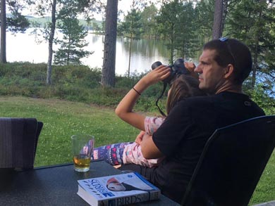 Birdwatching from the cabins | Photo: Sarah Lane