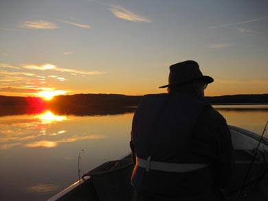 Fishing in the evening using the rowing boat included | Photo: Sean Langton