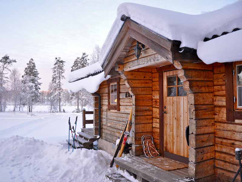 Winter Log Cabin Escape in Varmland