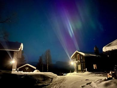 Northern Lights over the cabin | Photo: NOH