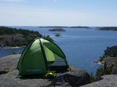 Dome tents are provided for wild camping during your tour | Photo: C. Swanson