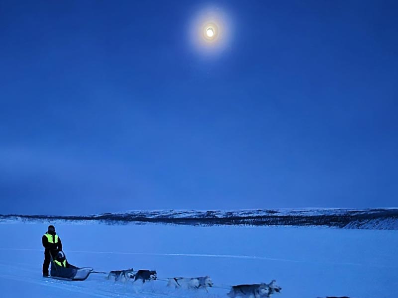 Sledding in the moonlight | Photo: Julianne O'Reilly Wapstra
