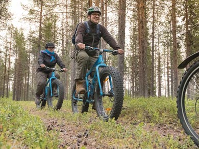 Fat Biking is a guided activity on the Summer itinerary and available as a self-guided option for the Autumn tour | Photo: RM