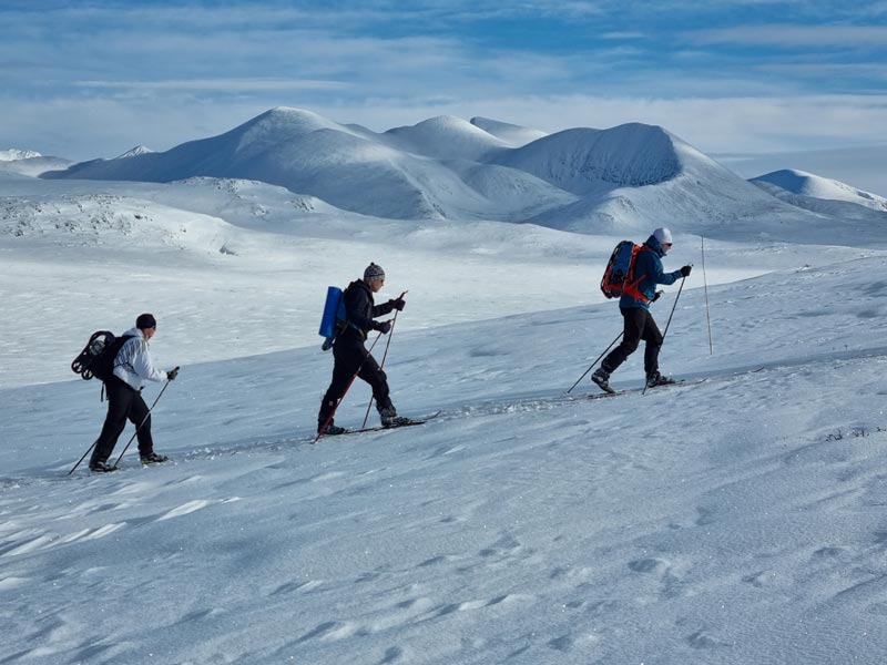 Ski touring on the Troll Trail