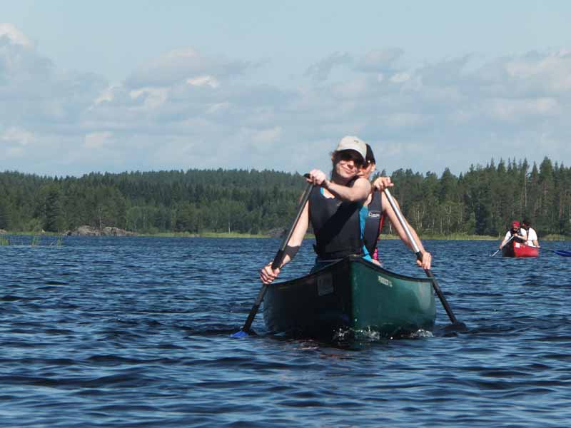 Canoeing on Lake Saimaa