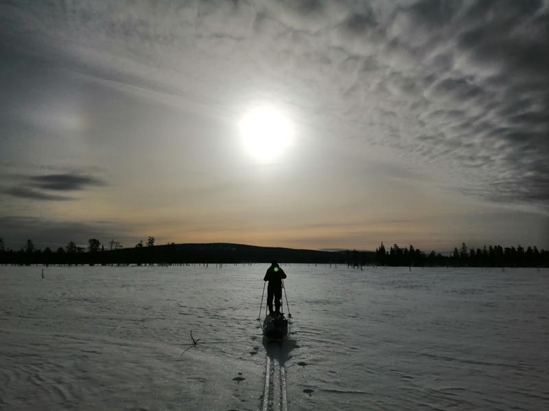 Backcountry Skiing with Tipi Camping in Eastern Lapland