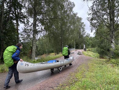 Canoe trolley is provided to assist with land transports | Photo: Steven Craig