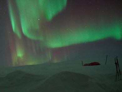 Northern Lights over the tent (Halti) | Photo: Fabiana Casa