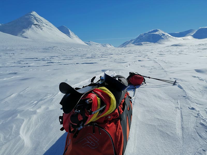 Backcountry Skiing and Winter Camping in Abisko
