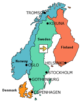 Map of Sweden