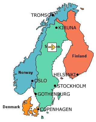 Map of Sweden